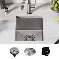 Great customer service · quality guarantee · financing available Kraus Khu101 13 Standart Pro Undermount 16 Gauge Stainless Steel Single Bowl Bar Prep Kitchen Sink 13 Inch Kitchenfaucets Com