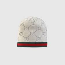 Ivory Baby Gg Pattern Wool Hat With Green Red Green Web Detail Designer Baby Clothes Baby Swag Baby Design