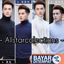 Kaos pria berleher kru teal. Baju Kaos Turtleneck Turtle Neck Pria Fashion Distro Kerah Tinggi Shopee Indonesia
