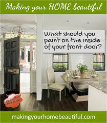 If you choose to paint your door two colors, i'd have only the red on the exterior. What Should You Paint On The Inside Of Your Front Door Making Your Home Beautiful