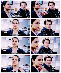 Above, you can witness the collision of two worlds in this tense family dinner scene from the episode. Pin By Megan Hubbard On Tv Shows Brooklyn Nine Nine Jake And Amy Amy Santiago