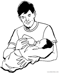 Saved by yvonne b de gonzalez. Baby Coloring Pages With Dad Coloring4free Coloring4free Com