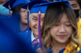 Ted Sams, 78, fulfills dream by graduating from San Gabriel High before  teary-eyed family members