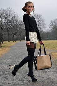 Pin By Daisie Justus On My Style Lace Short Outfits Fashion Black Tights Outfit