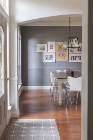 Adding classic wainscoting to any room is easy. The Wall Color Gallery Wall And Pendant Design Mom Blog Living With Kids Bethany D Dining Room Wall Color Dining Room Colors Dining Room Paint Colors