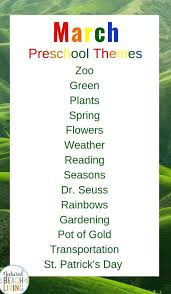 13 March Preschool Themes With Lesson Plans And Activities Natural Beach Living Lesson Plans For Toddlers Preschool Lesson Plans Preschool Lessons
