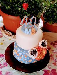 Torta Con Fiori Per 40 Anni Anniversario Torte Torte Con Fiori Anniversario
