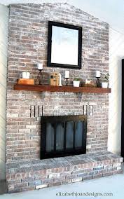 Whitewashed Brick Fireplace Elizabeth Joan Designs Brick Fireplace Makeover White Wash Brick Fireplace Brick Fireplace