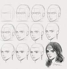 Faces are integral to many forms of art. Wonder Woman Face Sketch Step By Step Art Sketches Portrait Drawing Face Sketch