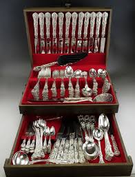 145pc Vintage 1946 Tiffany Co English King Sterling Silver Flatware Set Sterling Silver Flatware Silver Flatware Luxury Tableware