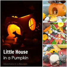 Explore creative pumpkin carving ideas that are easy to do! Little House In The Pumpkin Autumn Craft Sensory Bin