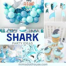 Sharks are an extremely popular birthday party theme, and you will find a lot of information on shark birthday party ideas online. Shark Birthday Party Ideas Mimi S Dollhouse