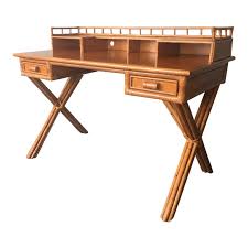 Campaign Style Bamboo Writing Desk By Palecek In 2020 Desk Writing Desk Wood Table Top