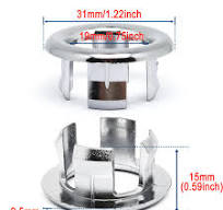 Amazon.com: 10pcs Sink Overflow Ring,Insert in Hole Round ...
