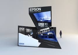 Epson By Baptiste Rimbault Via Behance Trade Show Booth Design Exhibition Booth Design Epson