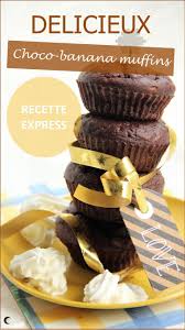 Recette De Muffins Chocolat Banane Rapide Et Facile Recette Gateau Ultra Moelleux Recettes Saines Et Gourmandes