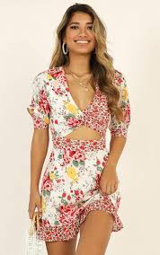 Showpo we got the flowers dress. Holiday Mood Dress In White Floral Showpo White Dress Dresses Comfy Dresses