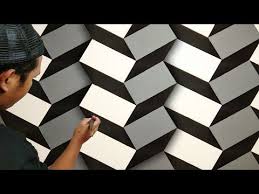 3d Wall Painting How To Make 3d Optical Illusion 3d Wall Texture Design Interior Design Ideas Youtub 3d Wall Painting Wall Painting Wall Texture Design