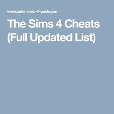 The sims 4 for playstation 4 is a simulation game that lets you create simu. The Sims 4 Cheats Full Updated List Sims 4 Cheats Sims 4 Challenges Sims 4 Cheats Codes