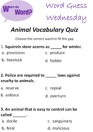Have A Go At My Animal Vocab Quiz To Practice Or Expand Your English Language Skills More Available On My Board Vocabulary Quiz Vocab Words