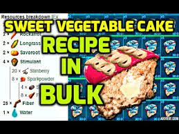 Canvas with vegetable cake recipe. How To Make Sweet Veggie Cake In Bulk Ark Survival Evolved Youtube