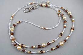 Women S Fashion Breakaway Necklace Lanyard For Keys Or Id Etsy Beaded Lanyards Lanyard Necklace Beaded Jewelry