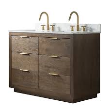 Expert customer service · lifetime warranty · exclusive designs Kinwell 48 In Dark Oak Double Sink Bathroom Vanity With White Marble Top Bsc007 Darkoak Rona