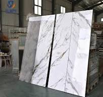 Waterproof Flexible SPC Stone Plastic Composite Marble Alternative  UV-Coated Laminate Wall Panel & Board PVC Marble Sheet
