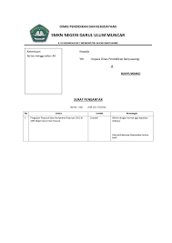 Buat tabel, 2 kolom 1 baris, apabila kurang jelas lihat gambar (baca juga : Cara Membuat Surat Resmi