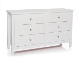 Homecho 6 drawer double dresser, industrial wide storage dresser with cutout handle, wood chest of drawers, modern clothes dresser organizer for bedroom, living room, white. Olsen Dresser Matte White Bedroom Furniture Forty Winks