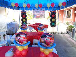 The balloon column is a classic party decoration that instantly elevates party décor. Cars Theme Balloon Decoration Party Package At St Bernadette Masulog Lapulapu Cebu Balloons And Party Supplies