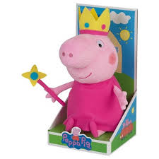 Nickelodeon Knuffel Prinses Peppa Pig Pluche Rood 25 Cm Blokker
