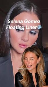 @Selena Gomez Icy blue floating liner makeup #parisfashionweek 💙❄️ #makeup  #beauty #selenagomez