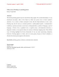 Pdf Fifteen Ways Of Looking At A Pointing Gesture