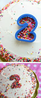 Use A Cookie Cutter As A Stencil To Decorate Cakes With Sprinkles Or Frosting Homemade Birthday Cakes Sprinkle Party Cake Decorating