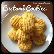 Custard Cookies 180g Butter Cubed 80g Sugar 1 Teas Vanilla Bean Paste 390g Self Raising Flour 75g Custard P Custard Cookies Thermomix Recipes Custard Biscuits