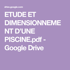 Etude Et Dimensionnement D Une Piscine Pdf Google Drive Google Drive Google Driving