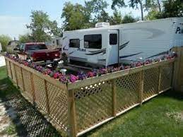 Seasonal Rv Camping Fencing Camping Travel Trailer Living Campsite Decorating