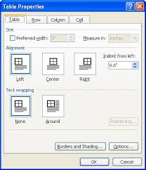 Centering A Table Microsoft Word