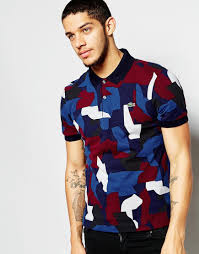 Lacoste Live Polo Shirt With Camo Print Slim Fit At Asos Com Polo Shirt Design Mens Outfits Lacoste Polo Shirts