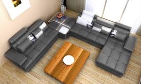 See more ideas about lamp, table lamp, table. Divani Casa Phantom Modern Grey Leather Sectional Sofa With Ottoman And Glass End Table Buy Furniture In La