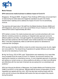 New media entity to seek public Chua Chin Hon On Twitter Sph Is Retrenching 140 Staff From Its Media Solutions Division Msd And Sph Magazines Press Release Via Sgx Https T Co Lyql9aa7cg Https T Co G4mdm053ou