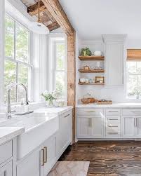 Kitchen Floating Shelves In 2020 Farmhouse Kitchen Design Diy Kitchen Remodel Home Decor Kitchen