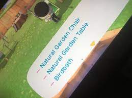 Pin By Xxnanamixx On Animal Crossing Natural Garden Garden Chairs Bird Bath