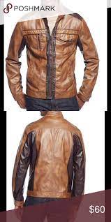 Men Jones Two Tone Jacket Faux Leather Jacket Men Fashion Leather Jacket Men