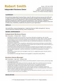 Business Owner Resume Samples Qwikresume