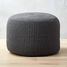 Crafted using a featherlight filling and tough sunfield an.readmore d sunbrella fabrics, this pouf is designed to weather many storms yet never compromise on the comfort factor. Criss Grey Knit Pouf Reviews Cb2
