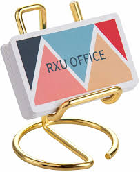 Now after you have cut it you need to heat it up a bit so that you can give it a curve shape of a beautiful. Amazon Com Business Card Holder For Desk Cute Metal Gold Desktop Business Card Holder Display For Men Women Office Products