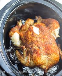 Slow Cooker Whole Roasted Chicken Innocent Delight Slow Cooker Roast Chicken Crockpot Recipes Whole Roasted Chicken