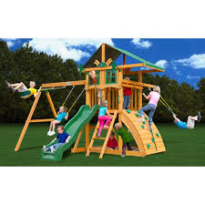 Walmart Gorilla Playsets Encore Cedar Wooden Swing Set Wooden Swing Set Swing And Slide Set Swing Set